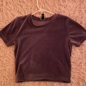 purple velvet tee